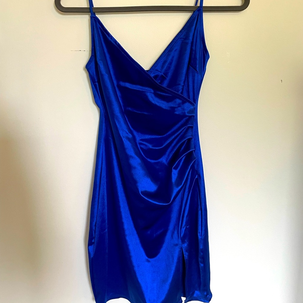 Electric blue mini dress